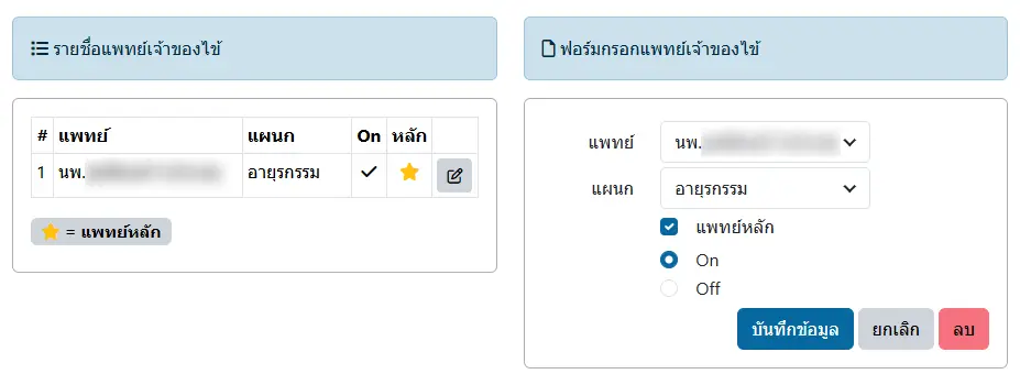 IPD Doctor In Charge