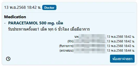 Order Item Pharm Done